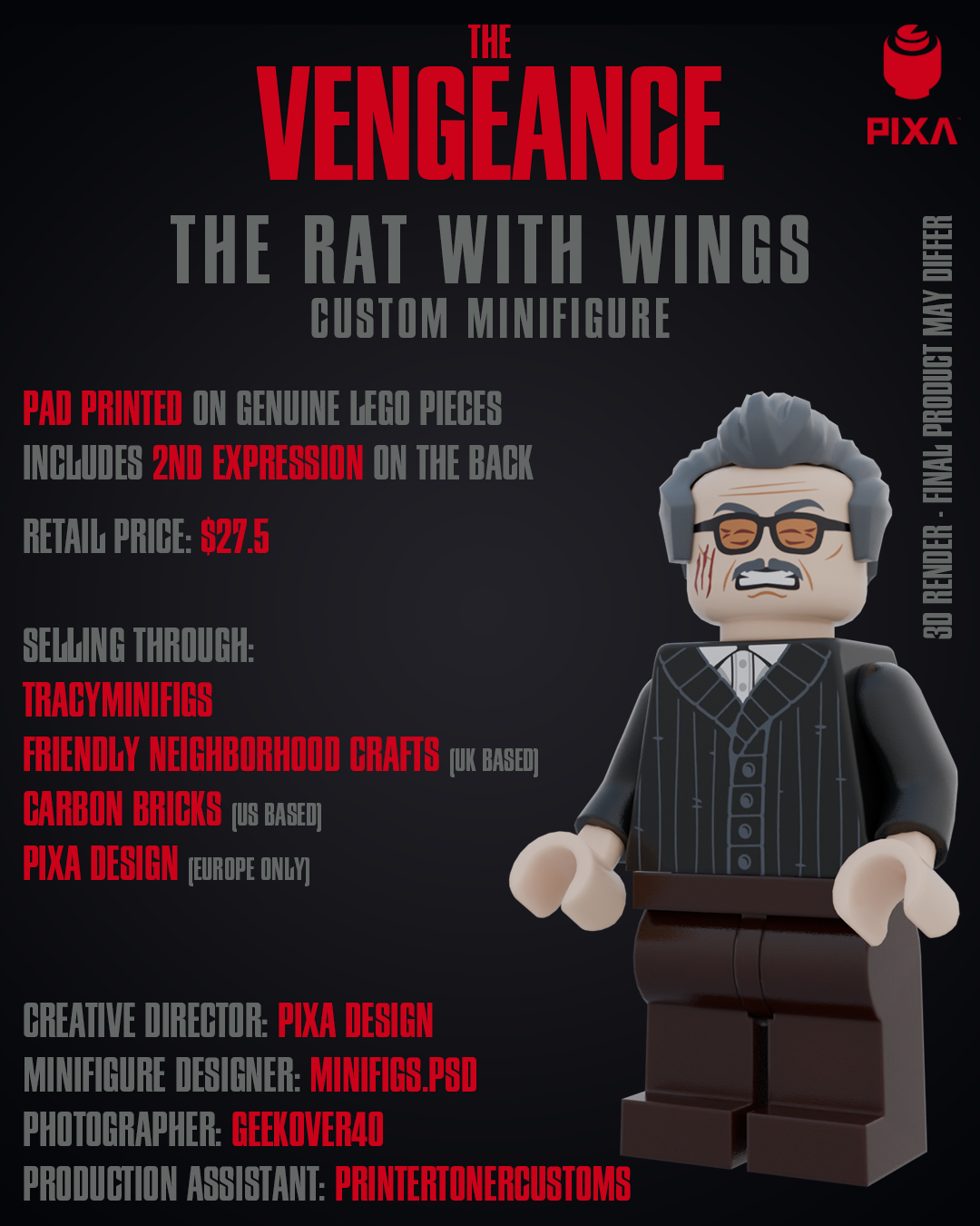 "THE RAT WITH WINGS" PIXA (PREORDER)