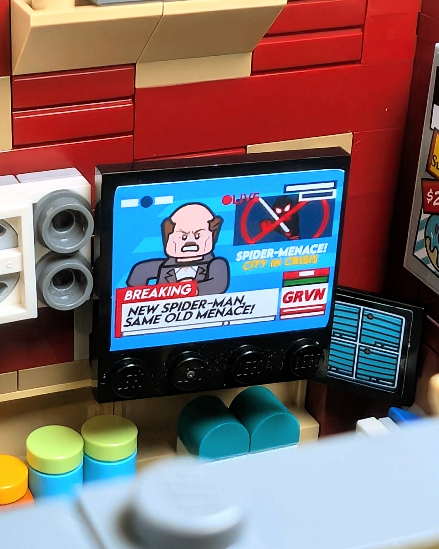 "BODEGA EXPANSION" Custom Design Brick Stickers Animated Web-Shooter