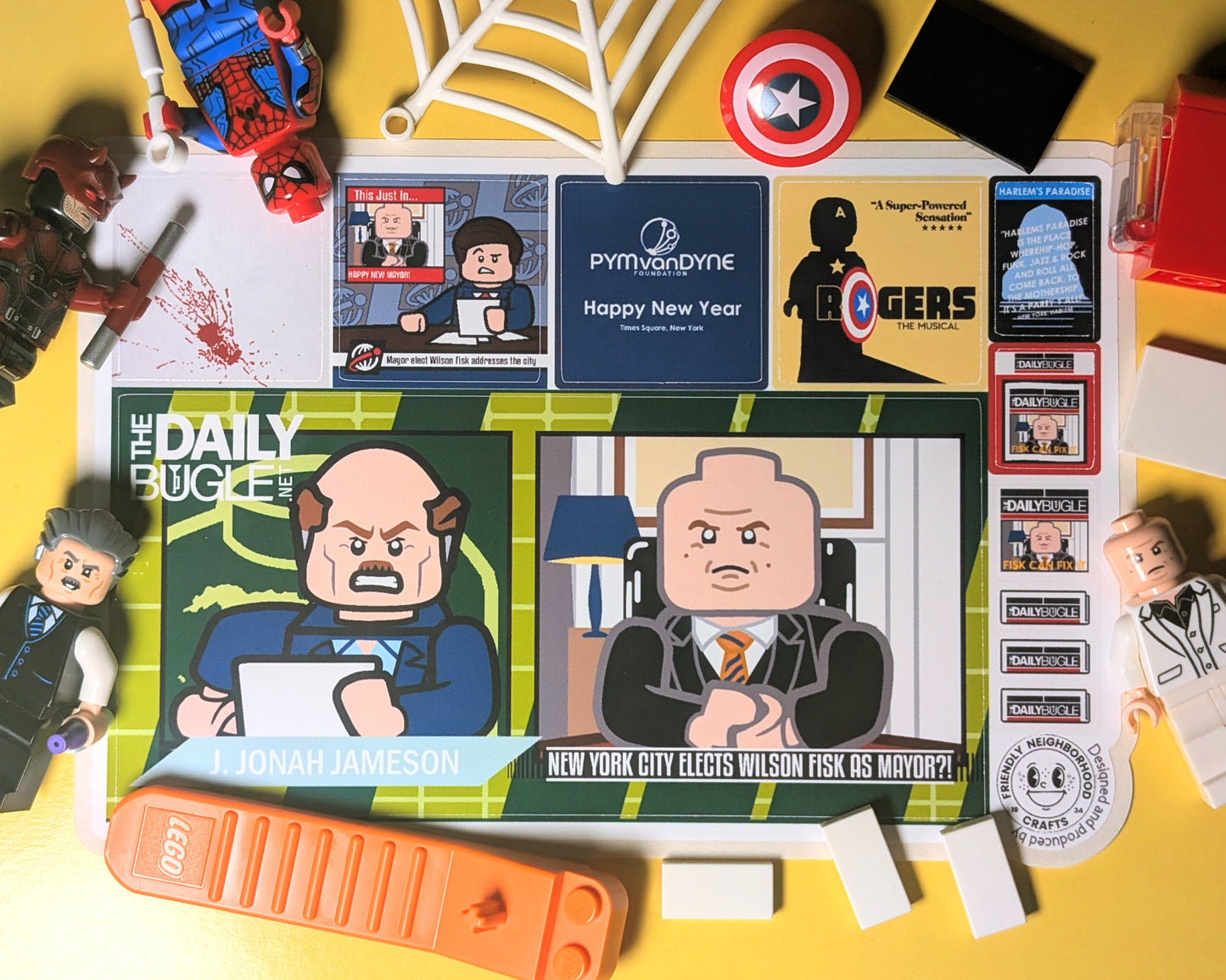 "MAYOR OF NYC" Custom Design Brick Stickers Blind Vigilante Born Again
