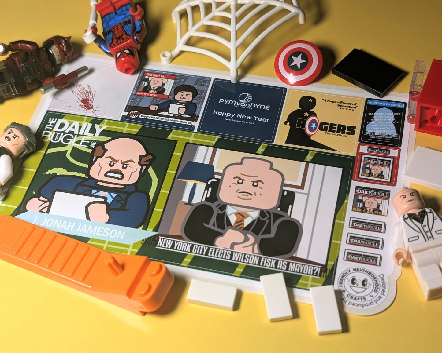 "MAYOR OF NYC" Custom Design Brick Stickers Blind Vigilante Born Again