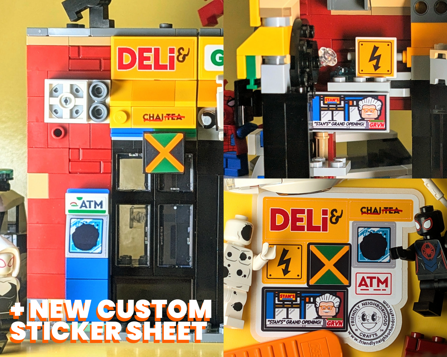 LEGO ALT BUILD Miles Vs. Spot Spider-Verse Bodega 76311 INSTRUCTIONS (digital) + STICKERS (physical)