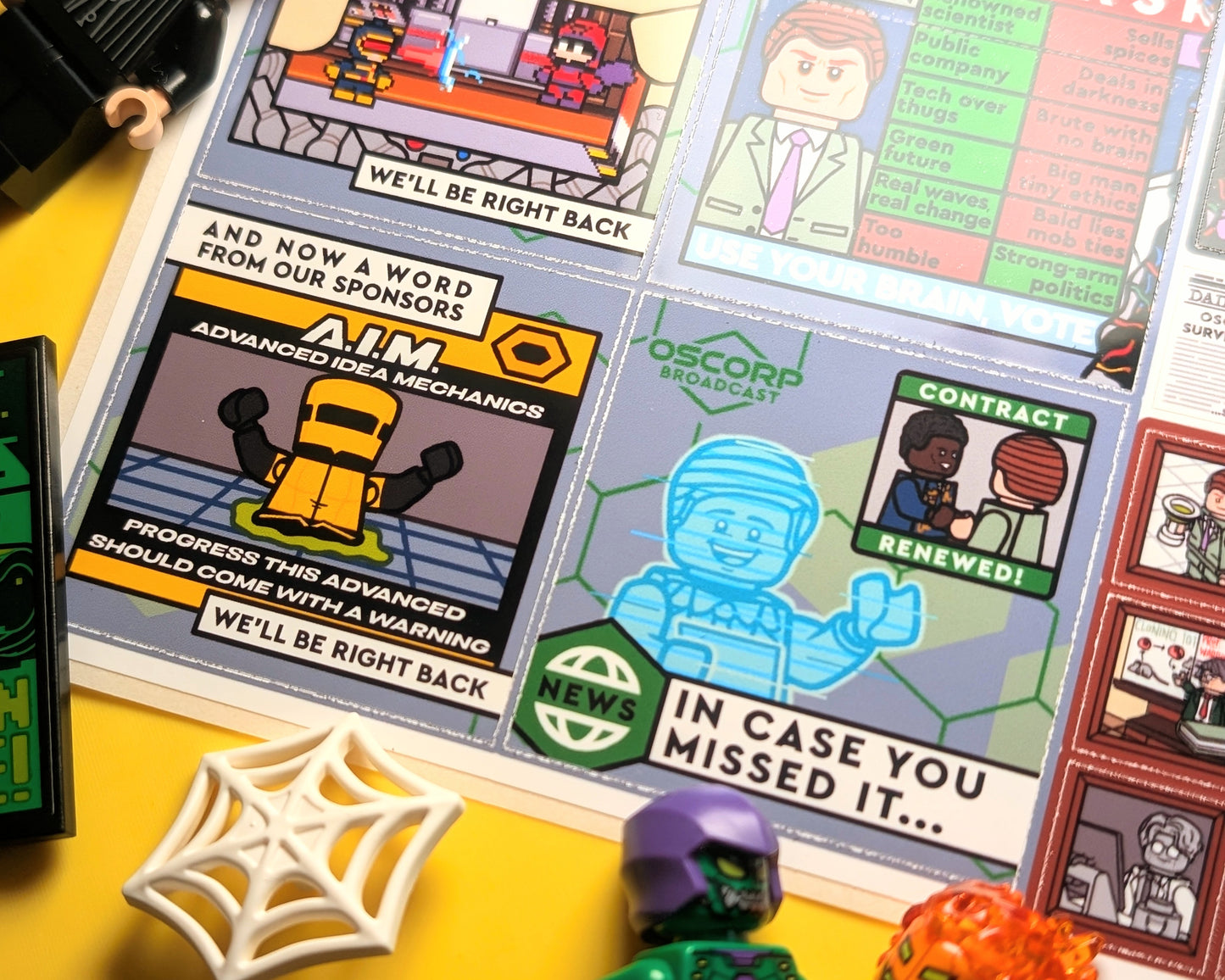 "OSCORP TOWER SCIENTISTS BUNDLE" 2 Sticker Sheets