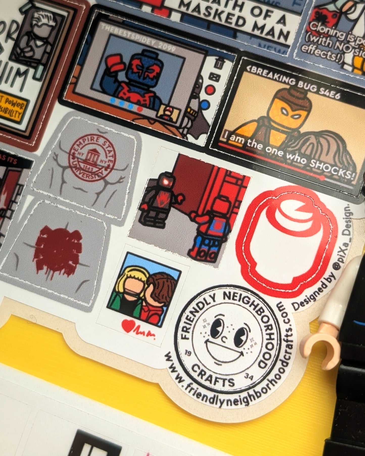 "WEB-SHOOTER'S APARTMENT" 2 Sticker Sheets
