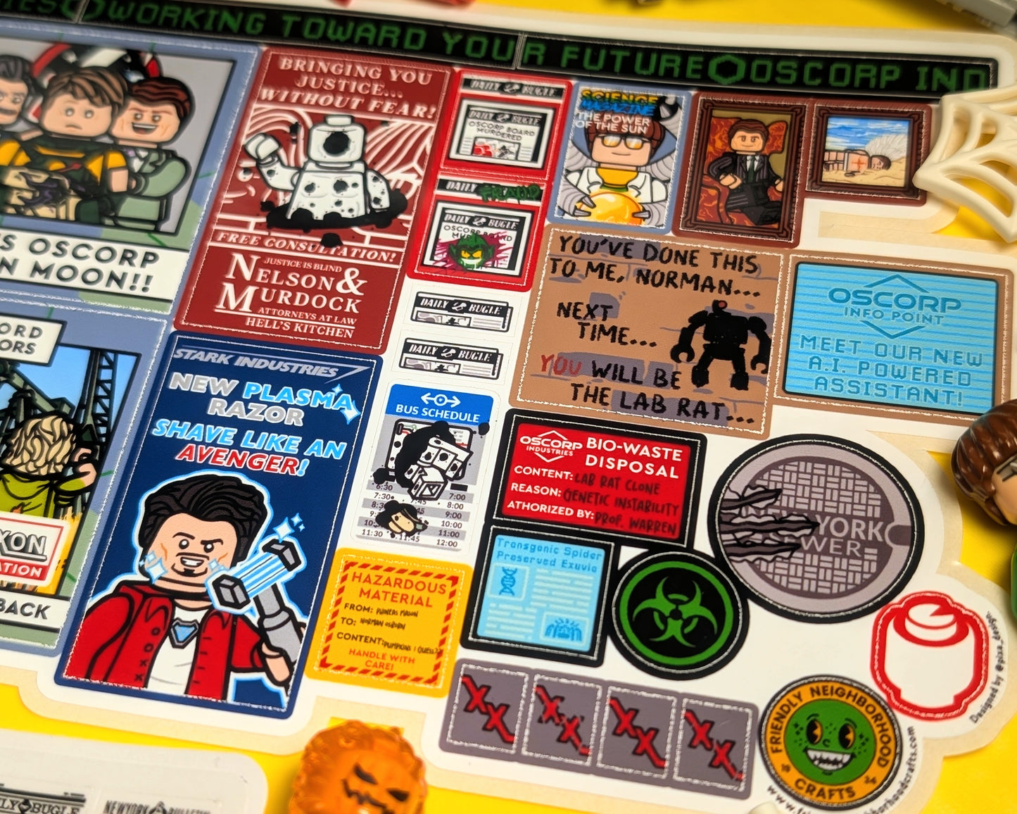"OSCORP TOWER STREET-LEVEL BUNDLE" 2 Sticker Sheets