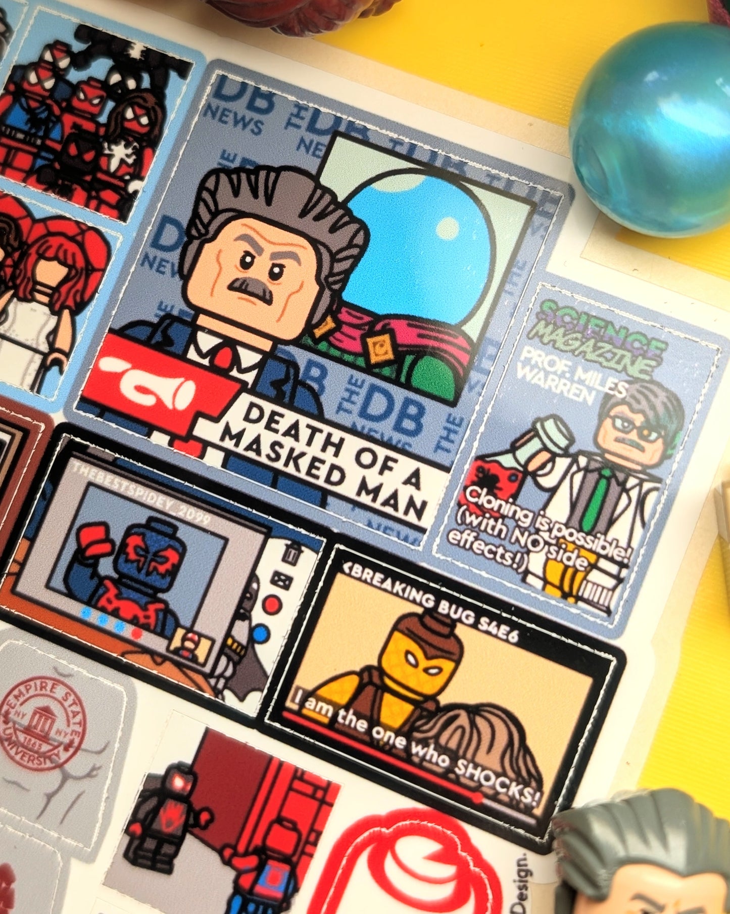 "WEB-SHOOTER'S APARTMENT" 2 Sticker Sheets