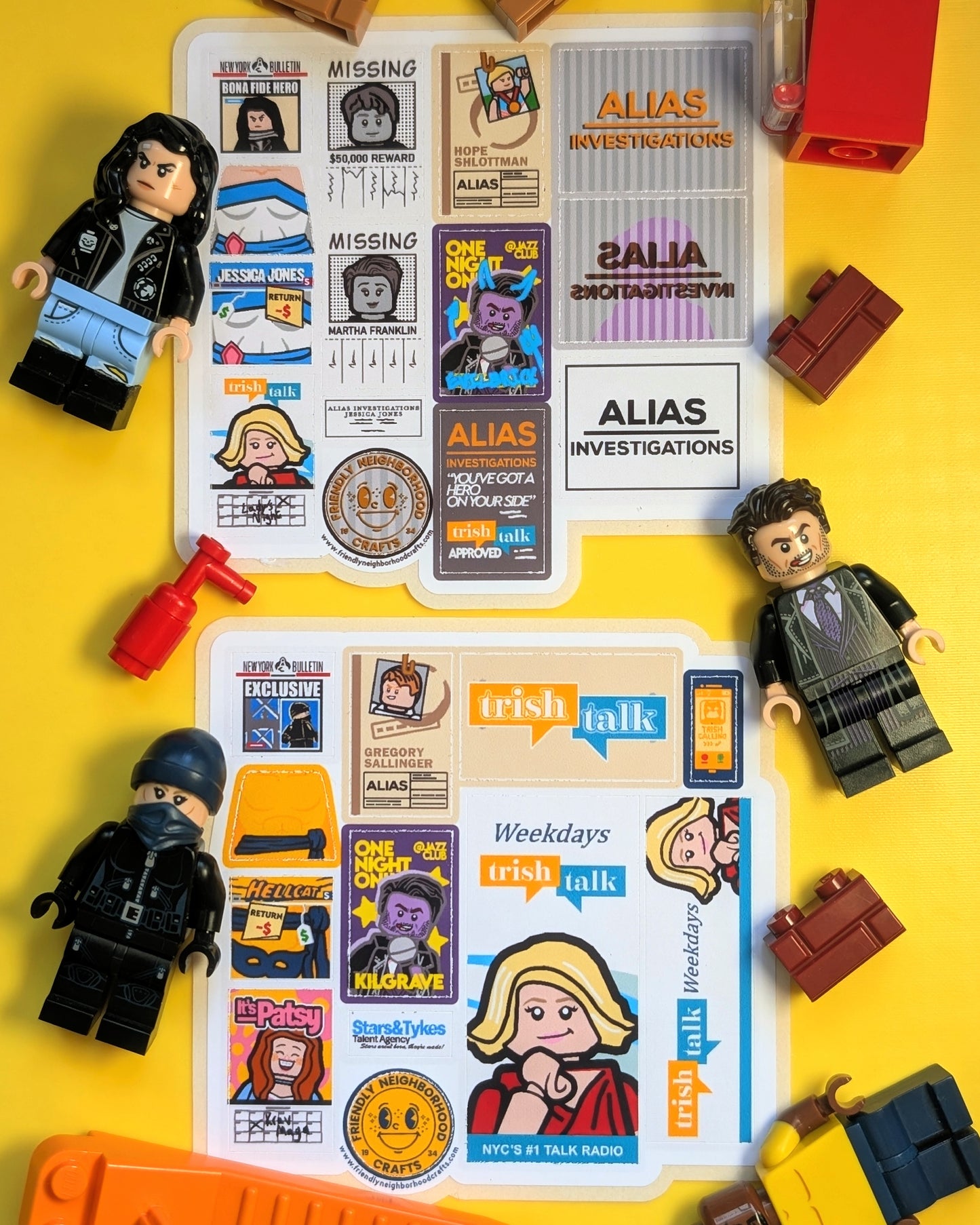 "ALIAS" & "TRISH TALK" 2 Sticker Sheets