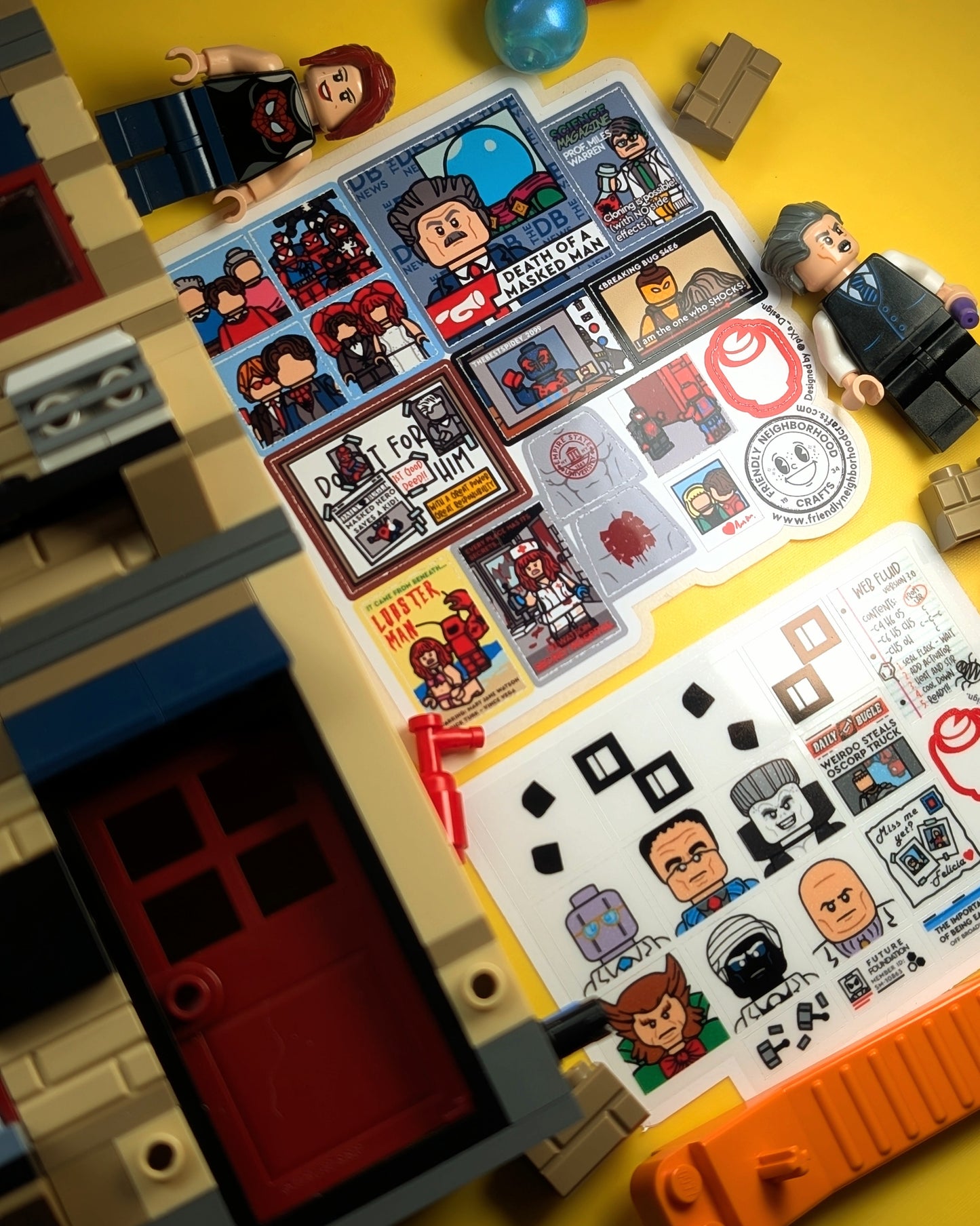 "WEB-SHOOTER'S APARTMENT" 2 Sticker Sheets