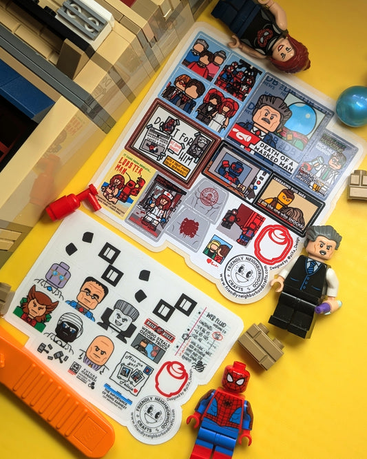 "WEB-SHOOTER'S APARTMENT" 2 Sticker Sheets