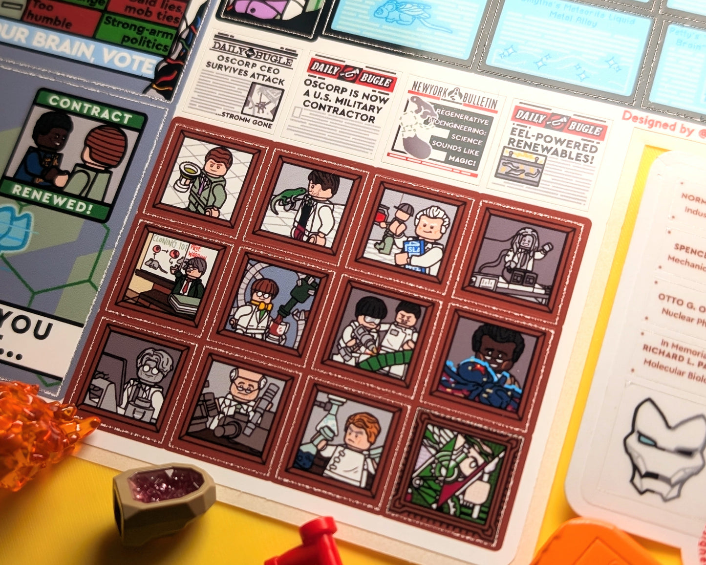 "OSCORP TOWER SCIENTISTS BUNDLE" 2 Sticker Sheets