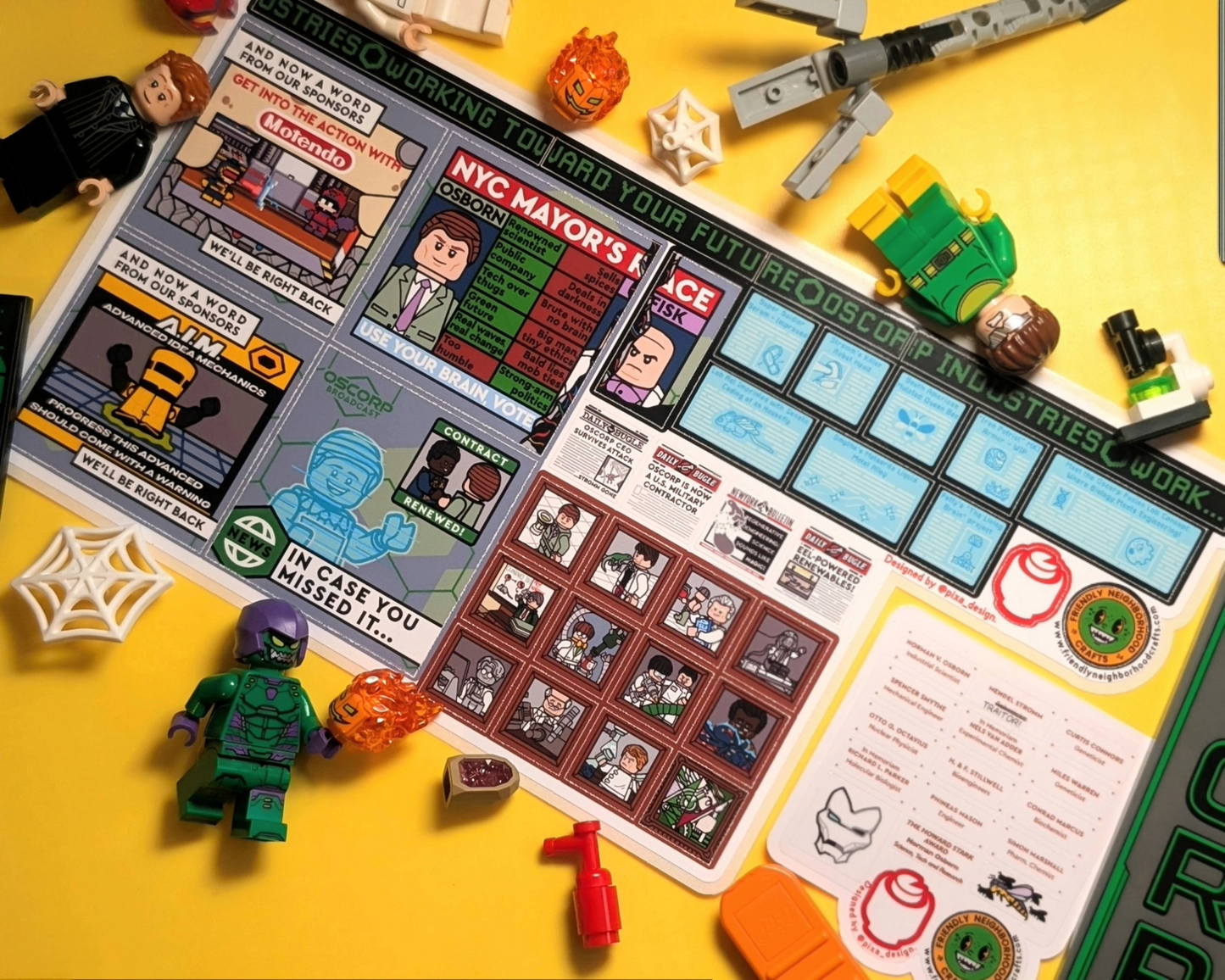 "OSCORP TOWER SCIENTISTS BUNDLE" 2 Sticker Sheets