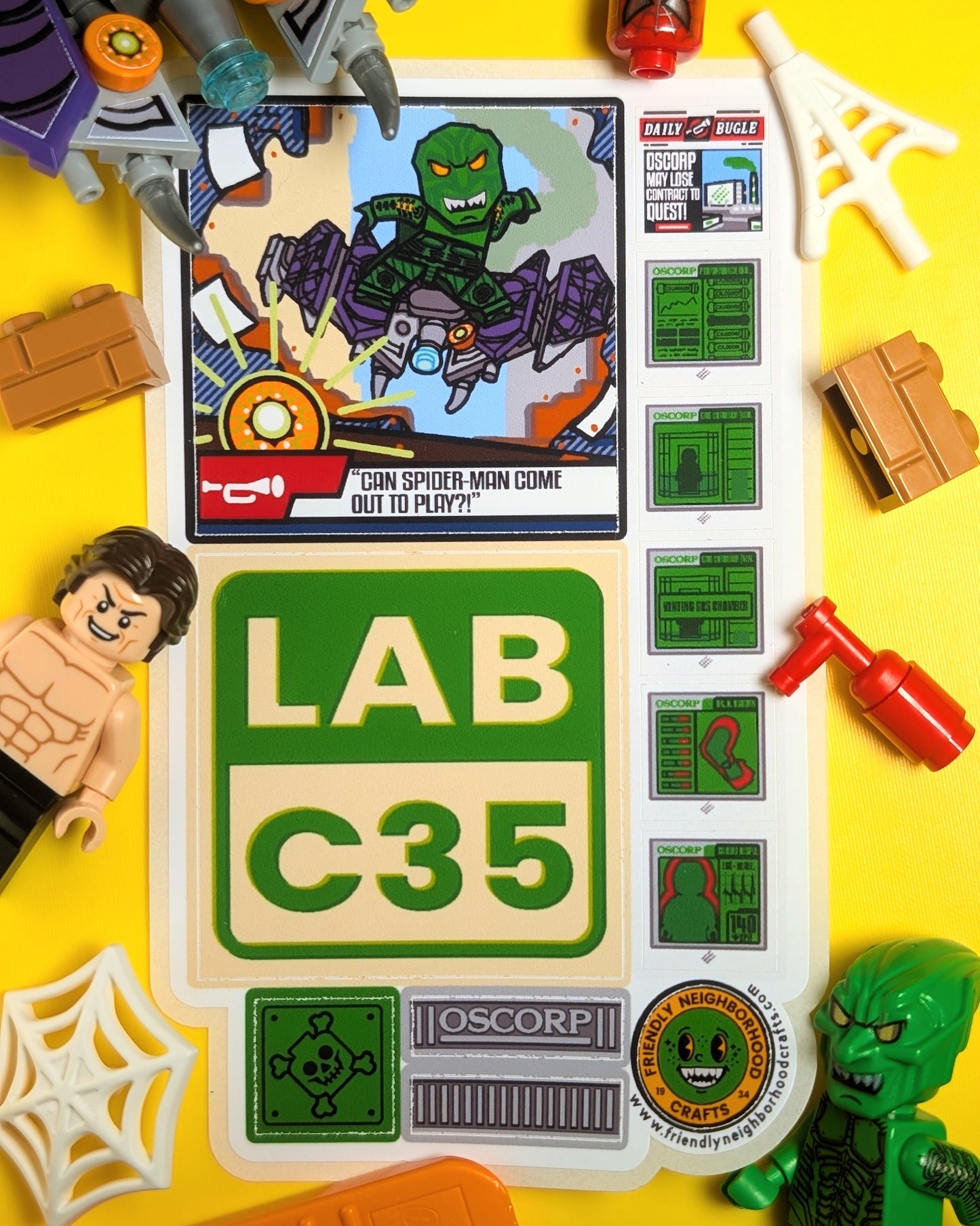 "OSCORP LAB C35" Stickers