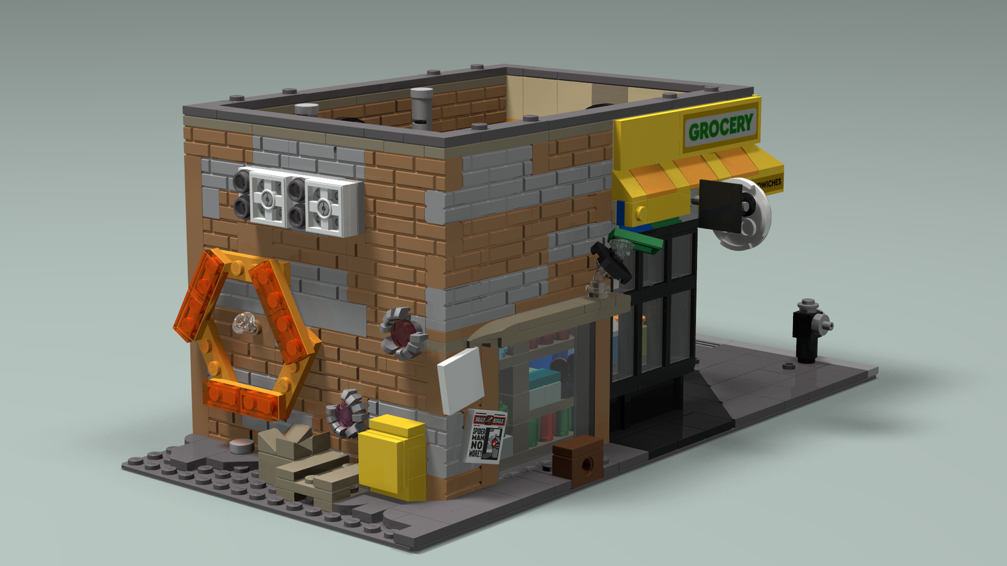 LEGO MOC Miles Vs. Spot Spider-Verse Bodega 76311 INSTRUCTIONS (digital)