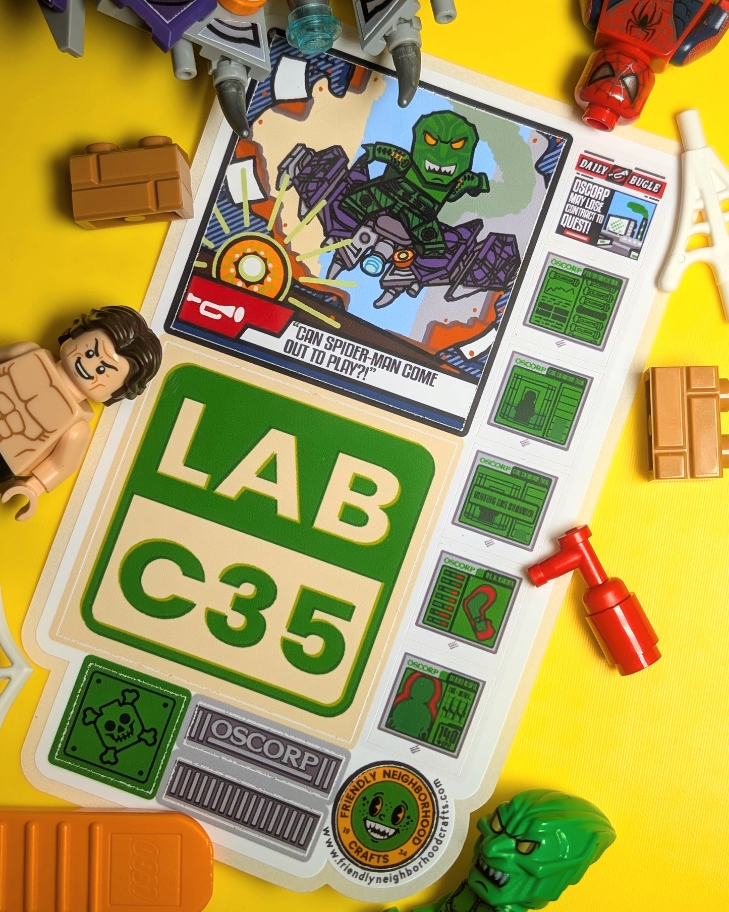 "OSCORP LAB C35" Stickers