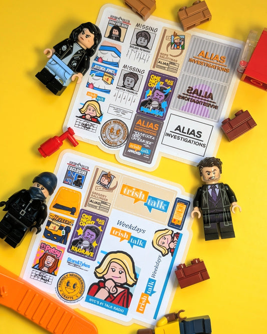 "ALIAS" & "TRISH TALK" 2 Sticker Sheets