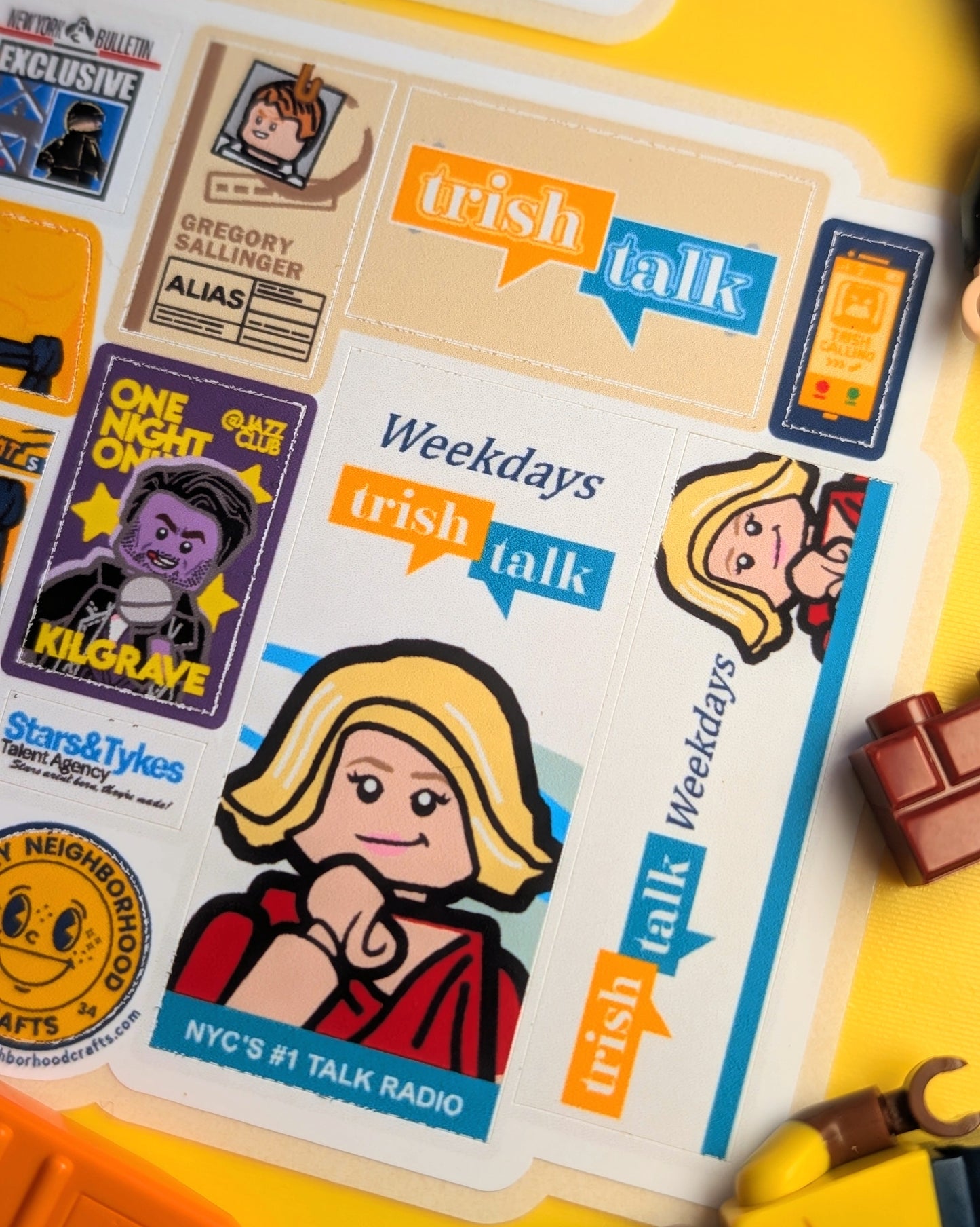 "ALIAS" & "TRISH TALK" 2 Sticker Sheets