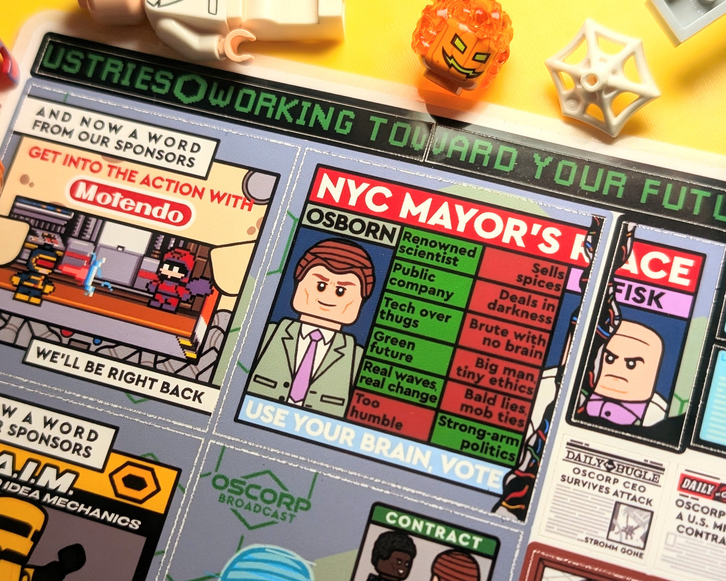 "OSCORP TOWER SCIENTISTS BUNDLE" 2 Sticker Sheets