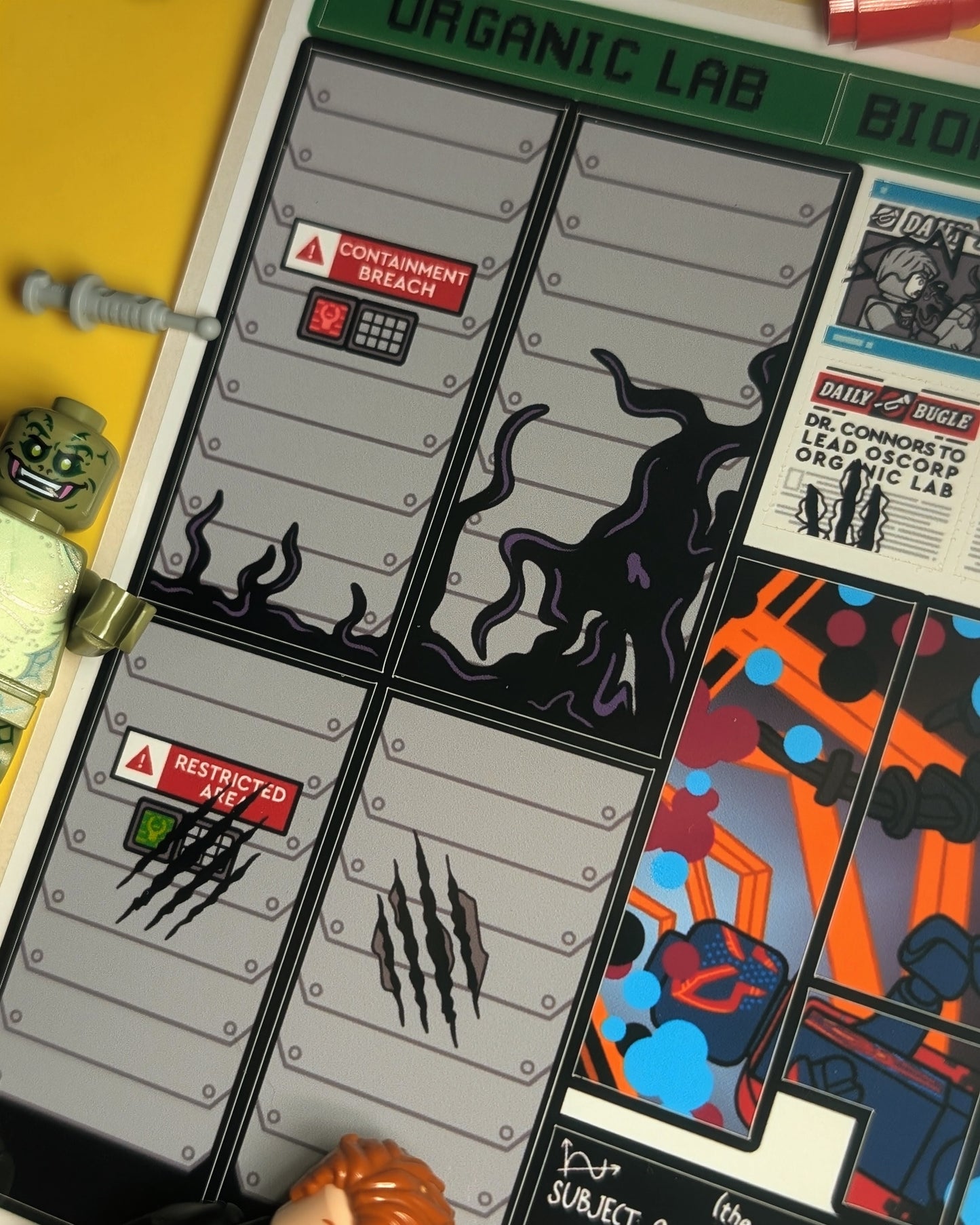 "OSCORP TOWER LAB EXPERIMENTS BUNDLE" 2 Sticker Sheets