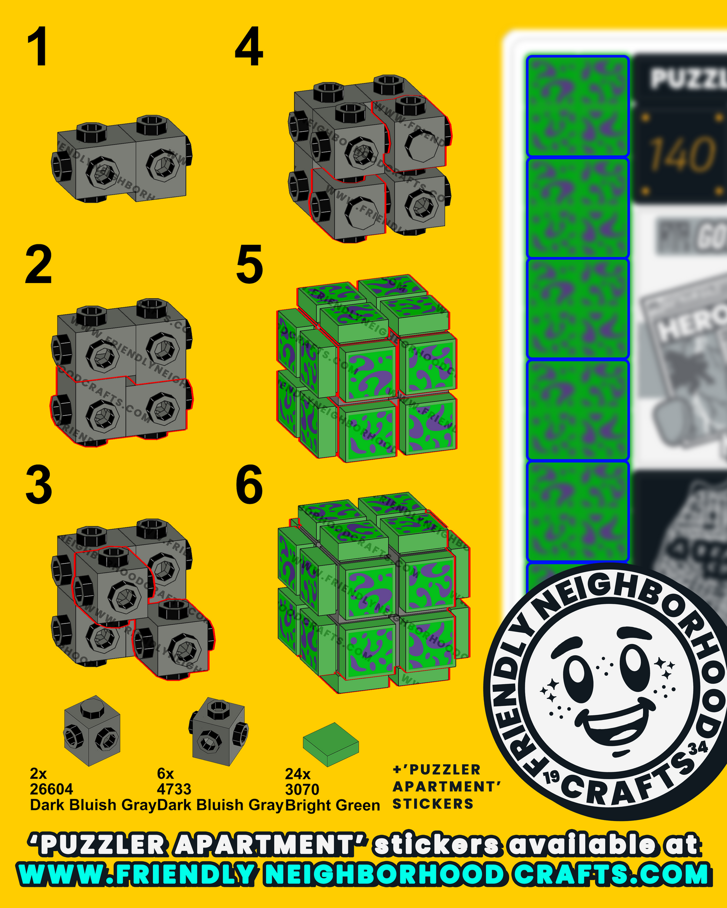 "PUZZLER APARTMENT" Stickers