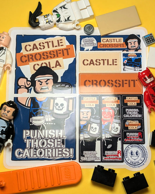 "CASTLE CROSSFIT COLA" Stickers