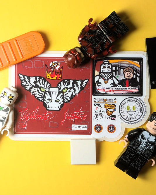 "WHITE BIGCAT" Stickers