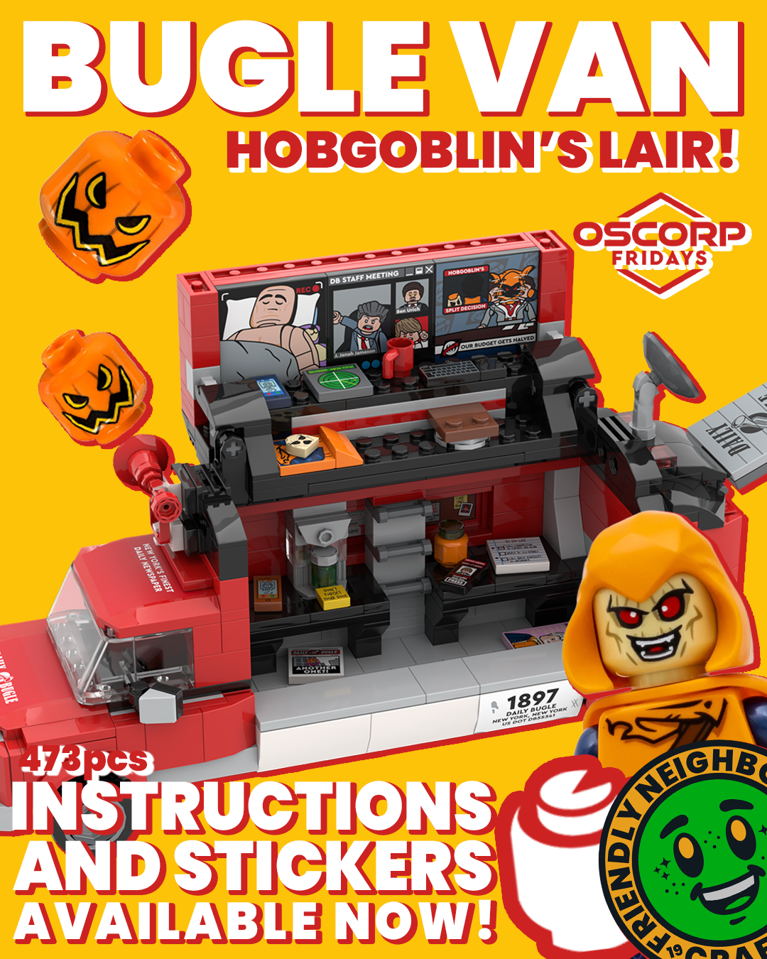 "BUGLE VAN" Stickers (+INSTRUCTIONS)