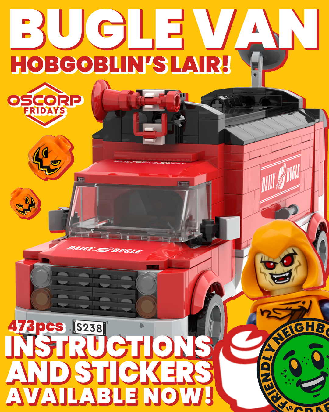 "BUGLE VAN" Stickers (+INSTRUCTIONS)