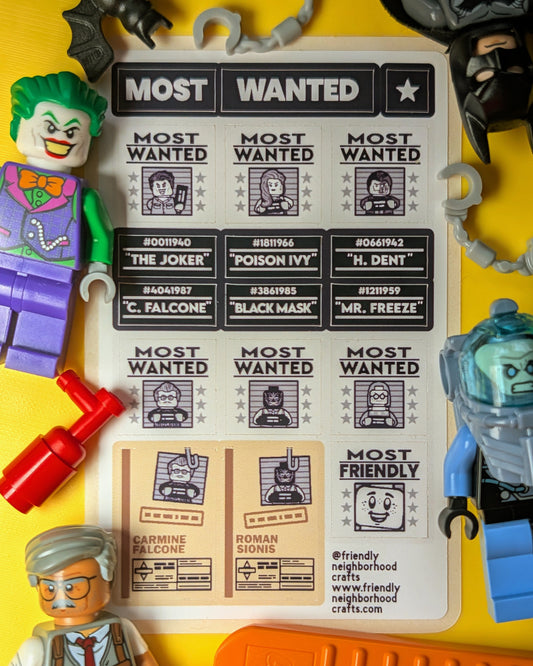 "MOST WANTED" Stickers
