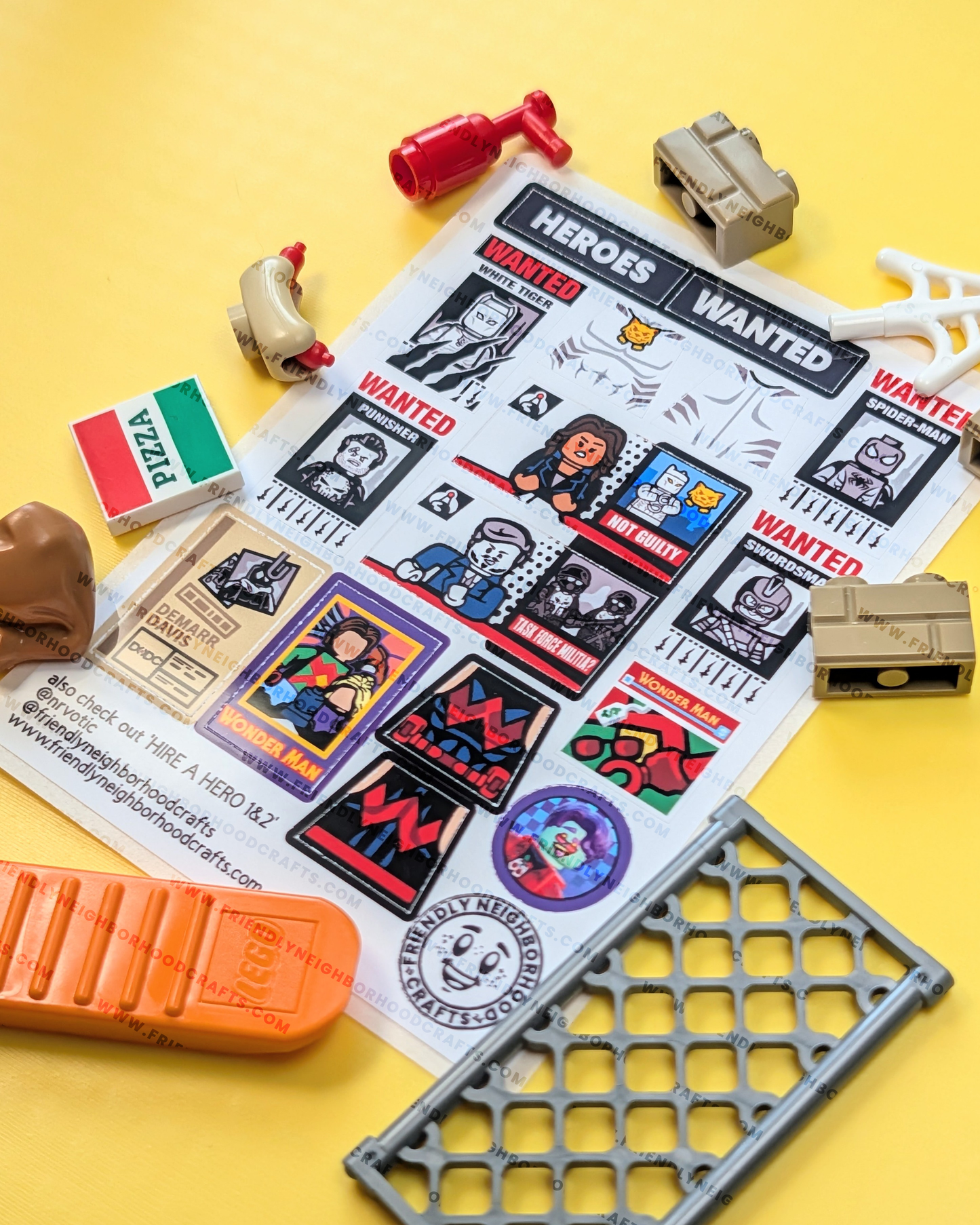 "HEROES WANTED" Stickers