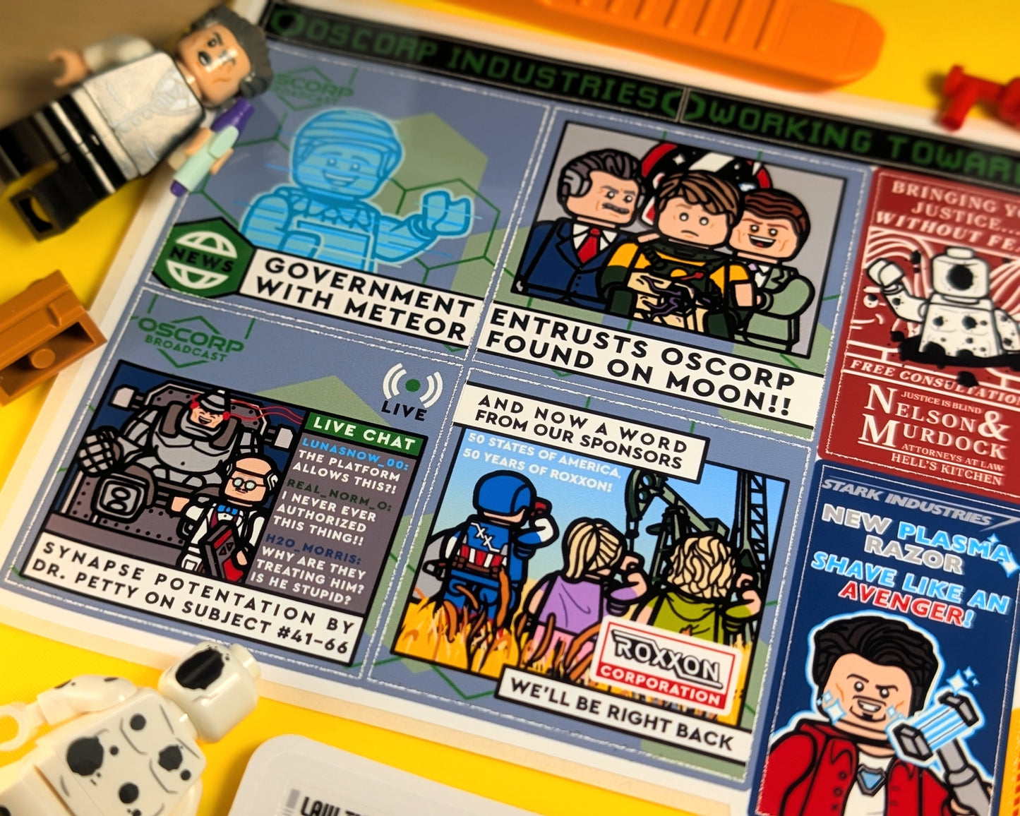"OSCORP TOWER STREET-LEVEL BUNDLE" 2 Sticker Sheets