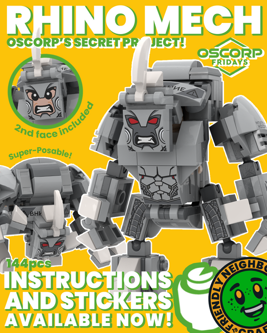 "RHINO MECH" Stickers (+INSTRUCTIONS)
