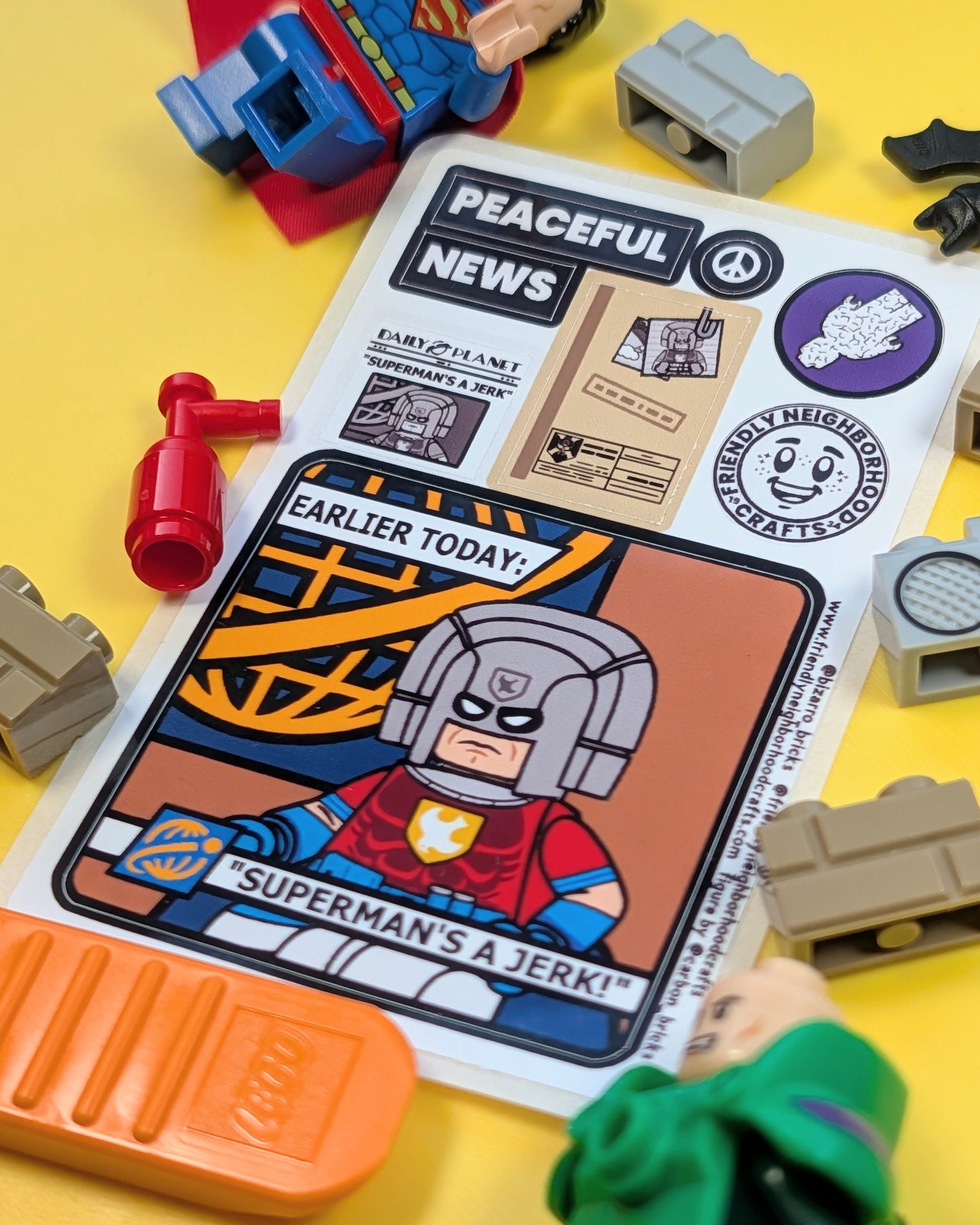 "PEACEFUL NEWS" Stickers