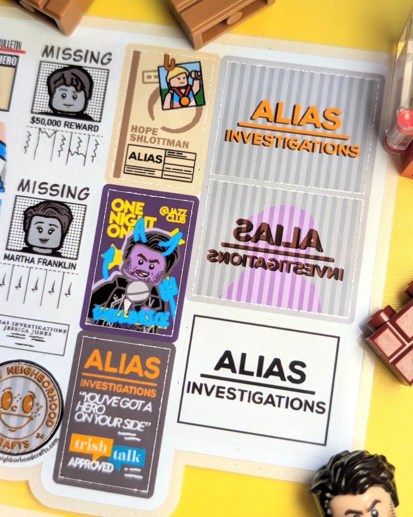 "ALIAS" & "TRISH TALK" 2 Sticker Sheets