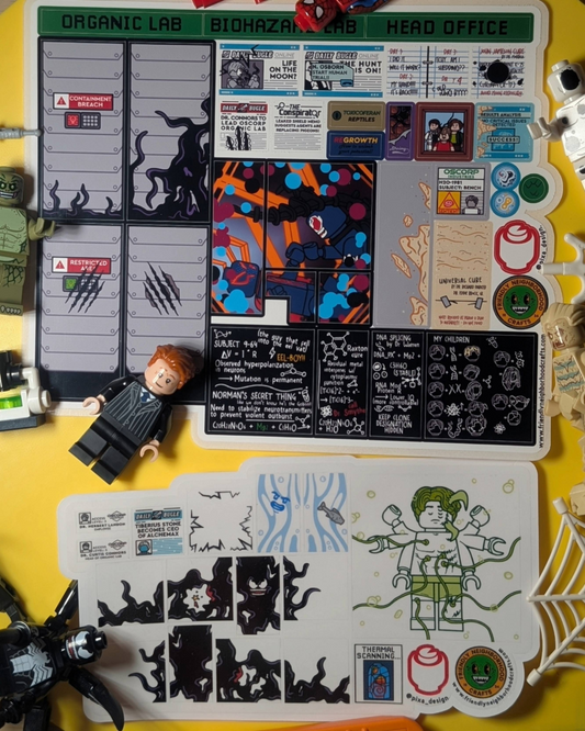 "OSCORP TOWER LAB EXPERIMENTS BUNDLE" 2 Sticker Sheets