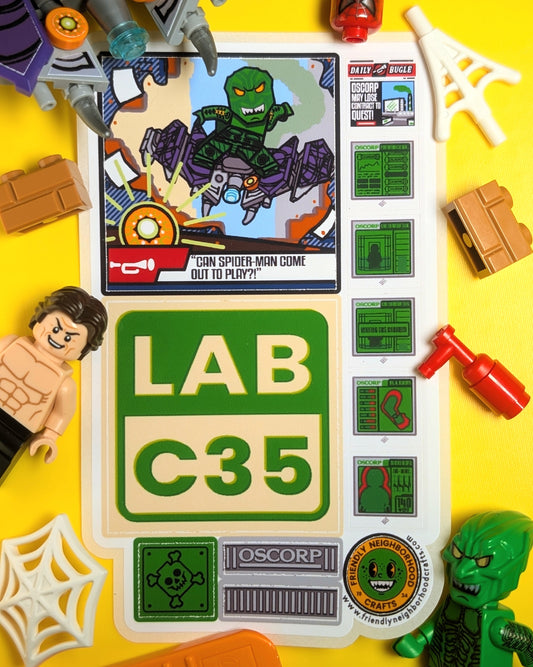 "OSCORP LAB C35" Stickers