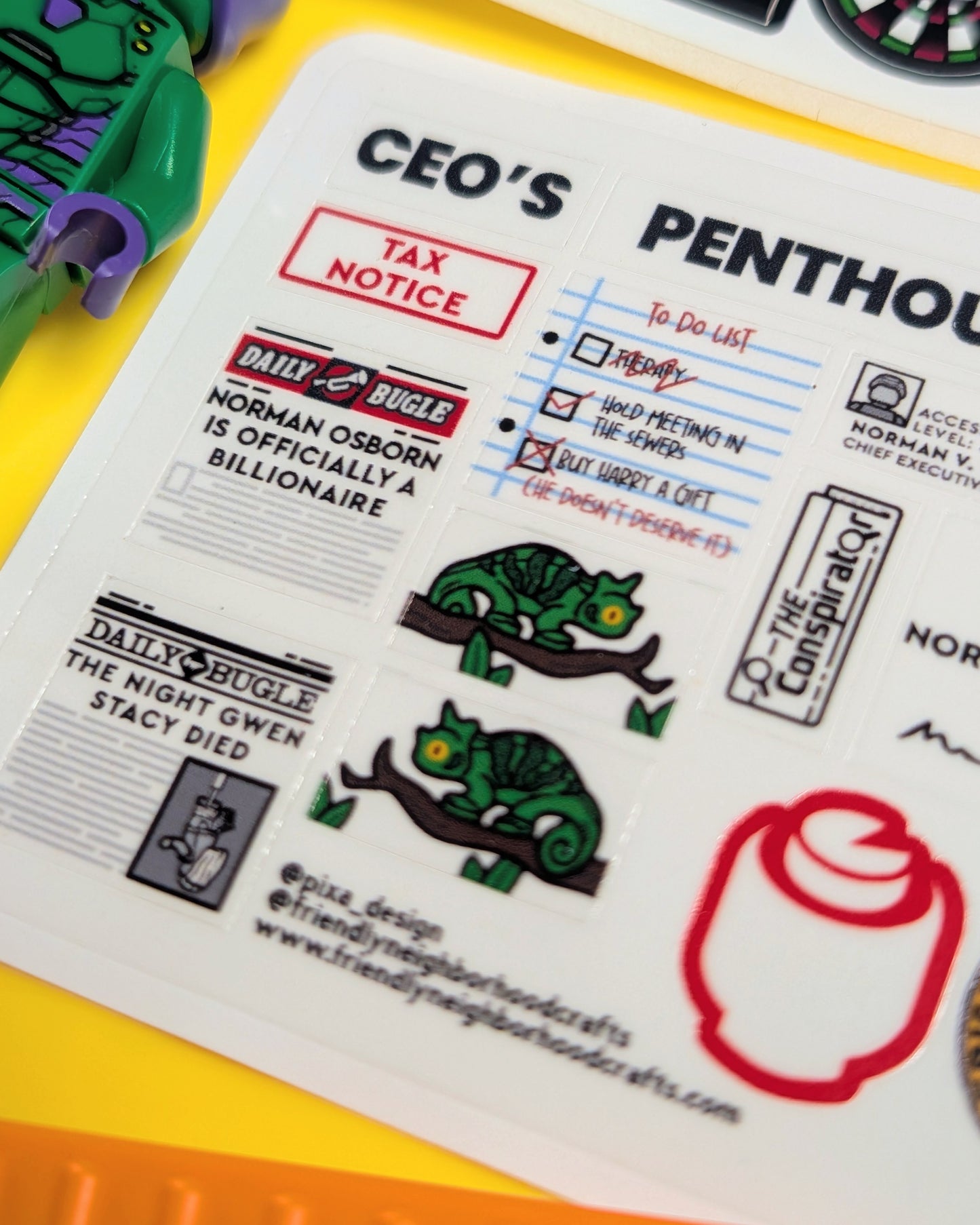 "CORP CEO'S PENTHOUSE" Stickers