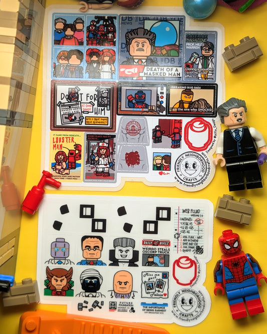 "WEB-SHOOTER'S APARTMENT" 2 Sticker Sheets