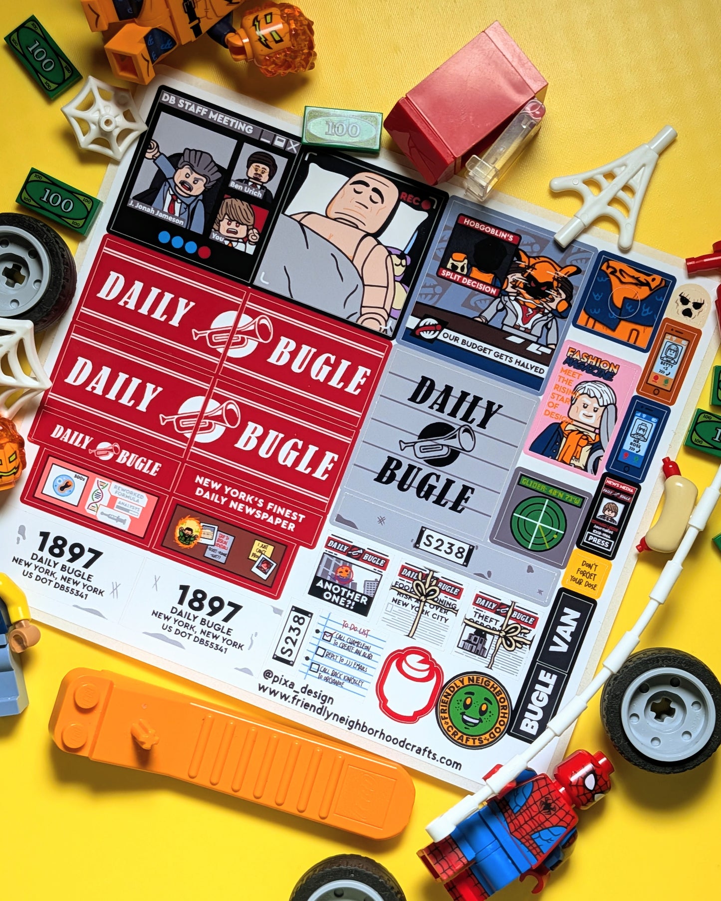 "BUGLE VAN" Stickers (+INSTRUCTIONS)