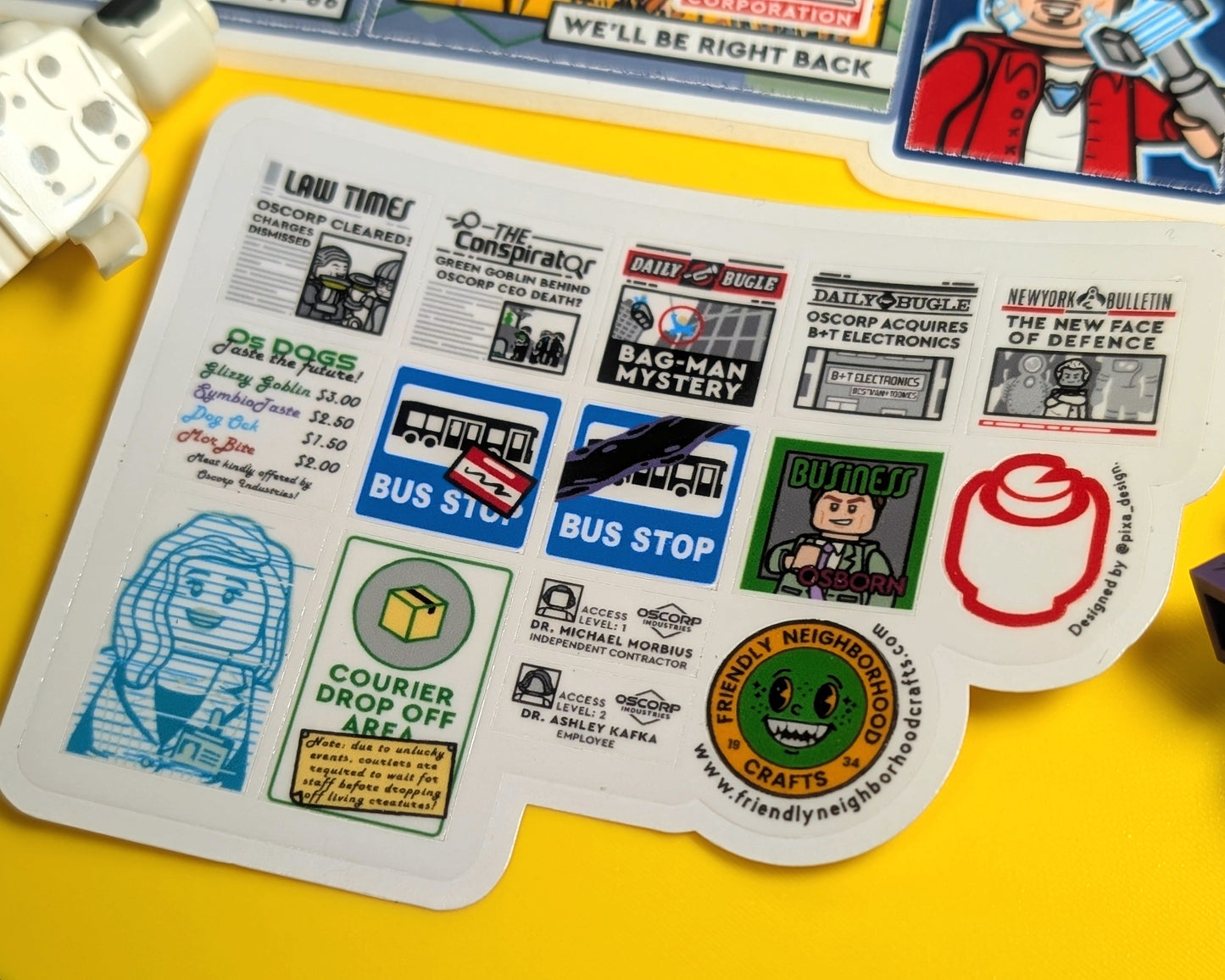 "OSCORP TOWER STREET-LEVEL BUNDLE" 2 Sticker Sheets