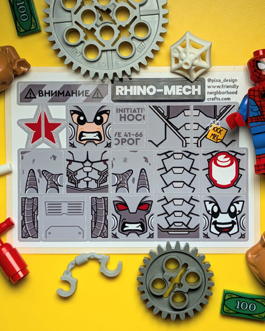 "RHINO MECH" Stickers (+INSTRUCTIONS)