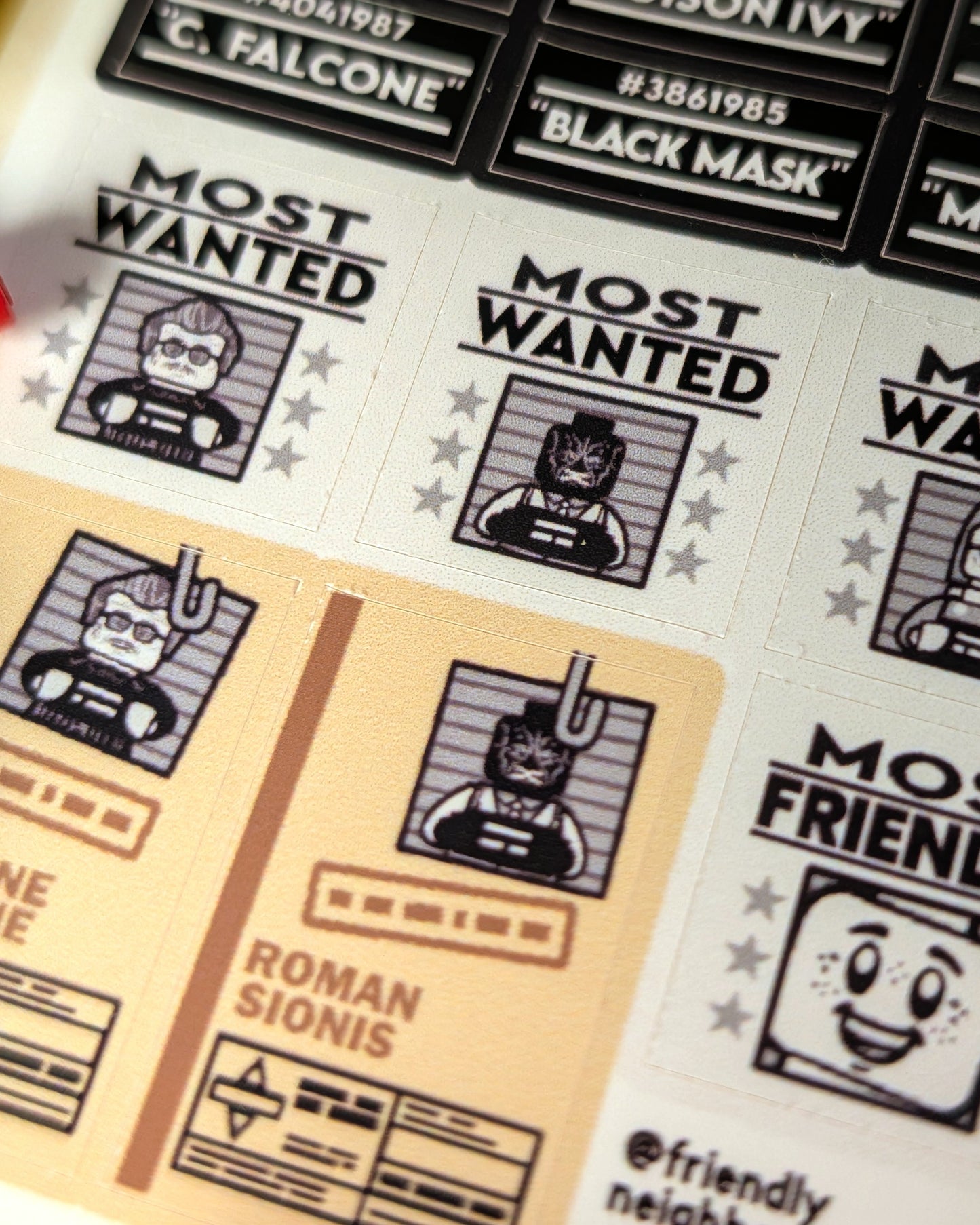 "MOST WANTED" Stickers