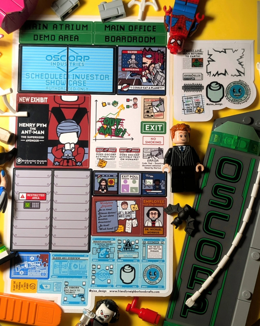 "OSCORP TOWER WORKPLACE BUNDLE" 2 Sticker Sheets